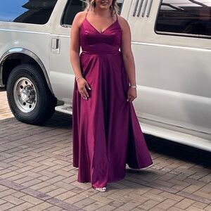 Elegant wine red Gown